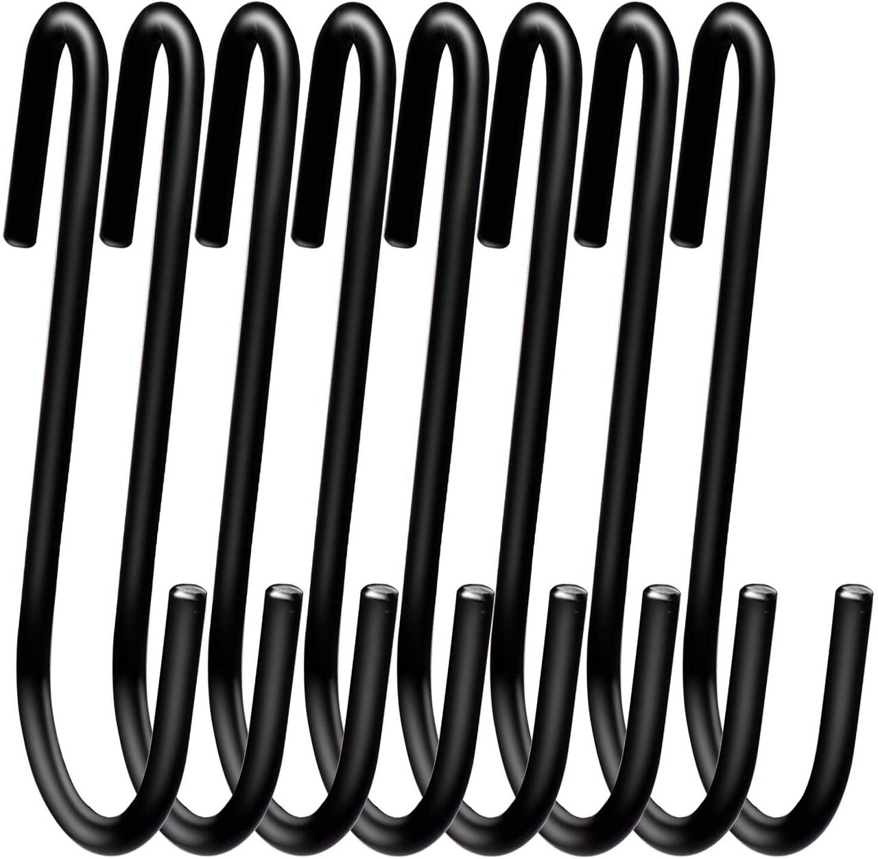 Large Size Heavy Duty S Metal Hooks - Matte Black - 304 Stainless Steel with 4mm Thick- Sold in 5/25/50 - Rackshop Australia