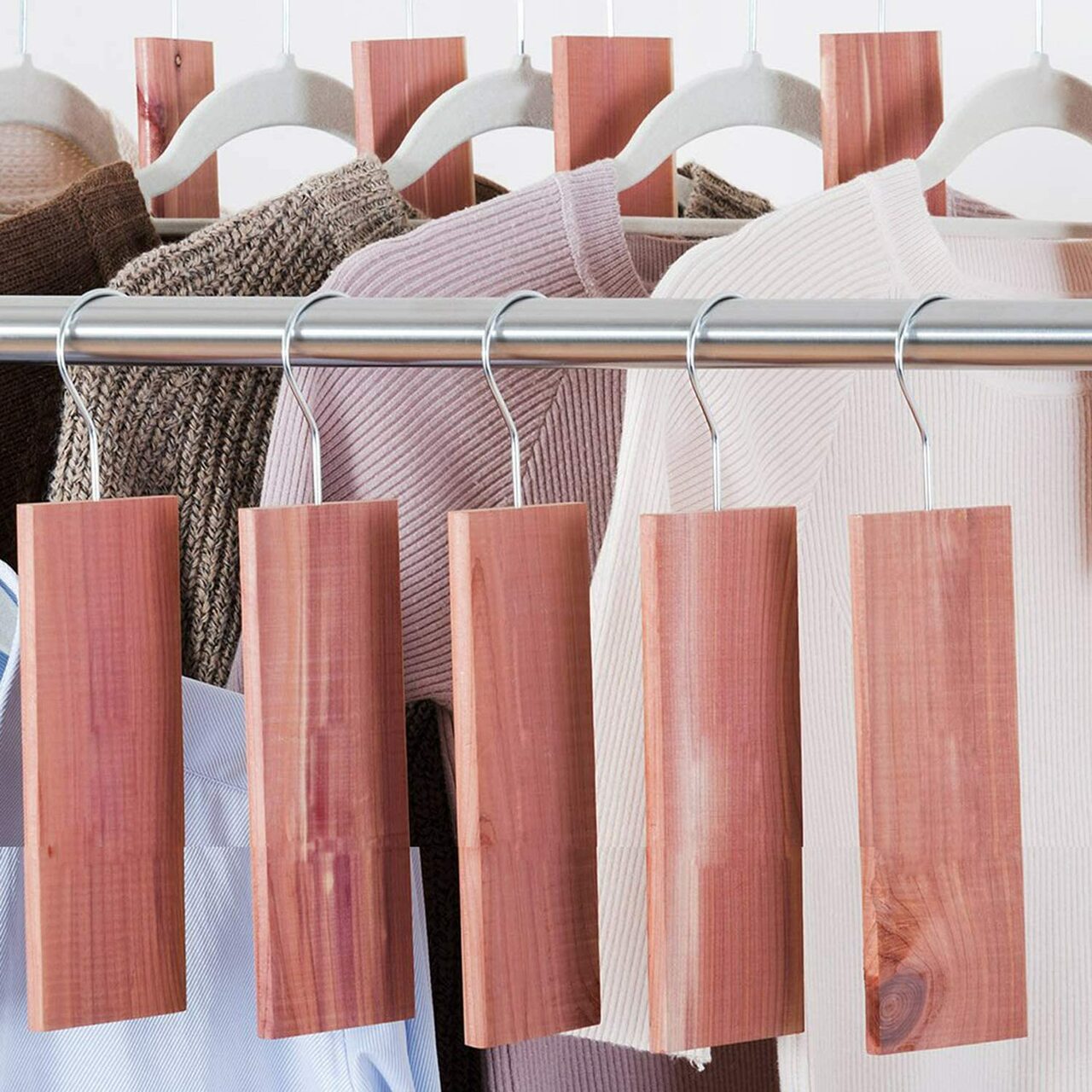 Natural Cedar Hang Ups for Clothes Storage - Sold in bundles of 2/8/16/24/48 pcs - Rackshop Australia