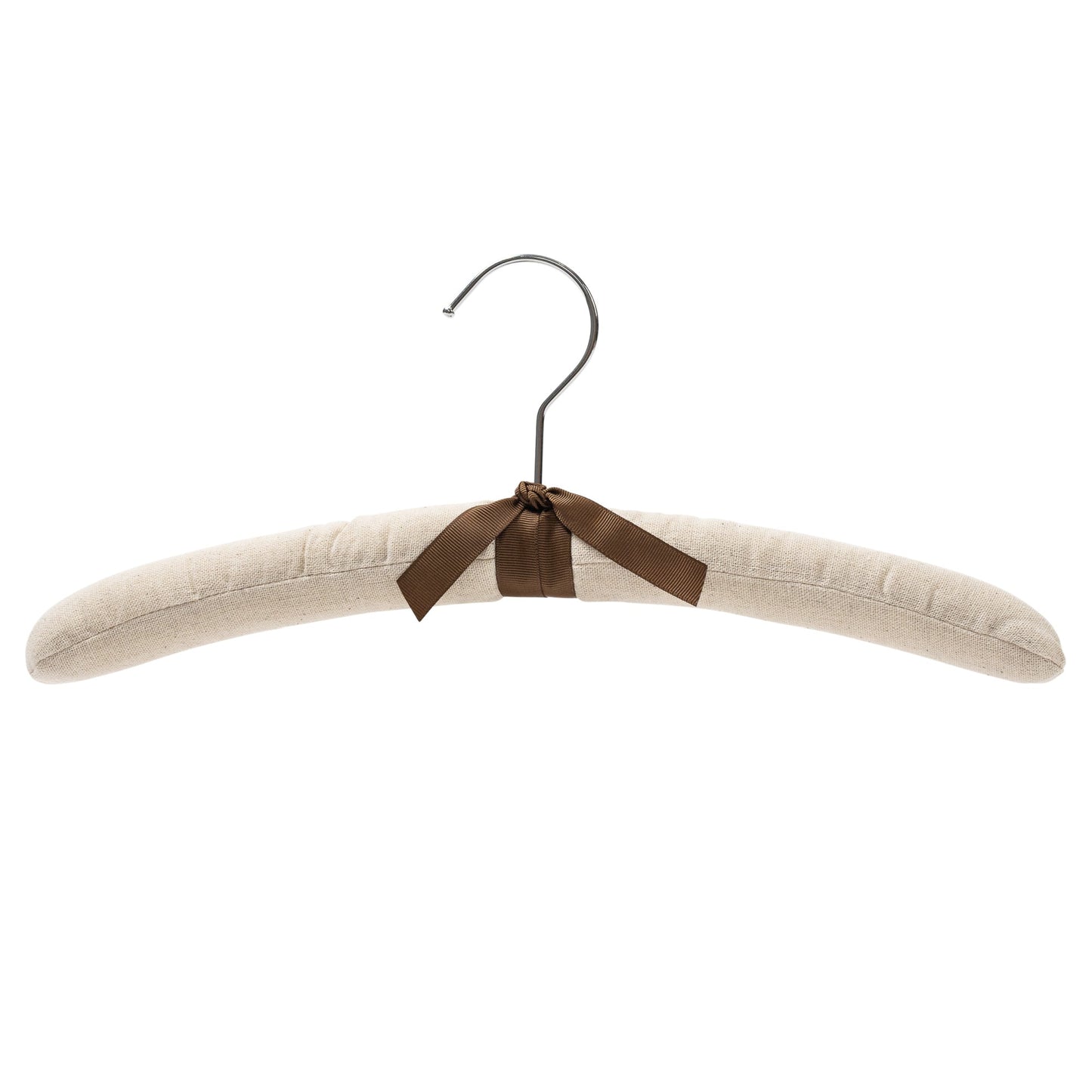 38cm Linen Padded Coat Hanger with Chrome Hook-Sold in Bundle of 10/25/50 - Rackshop Australia