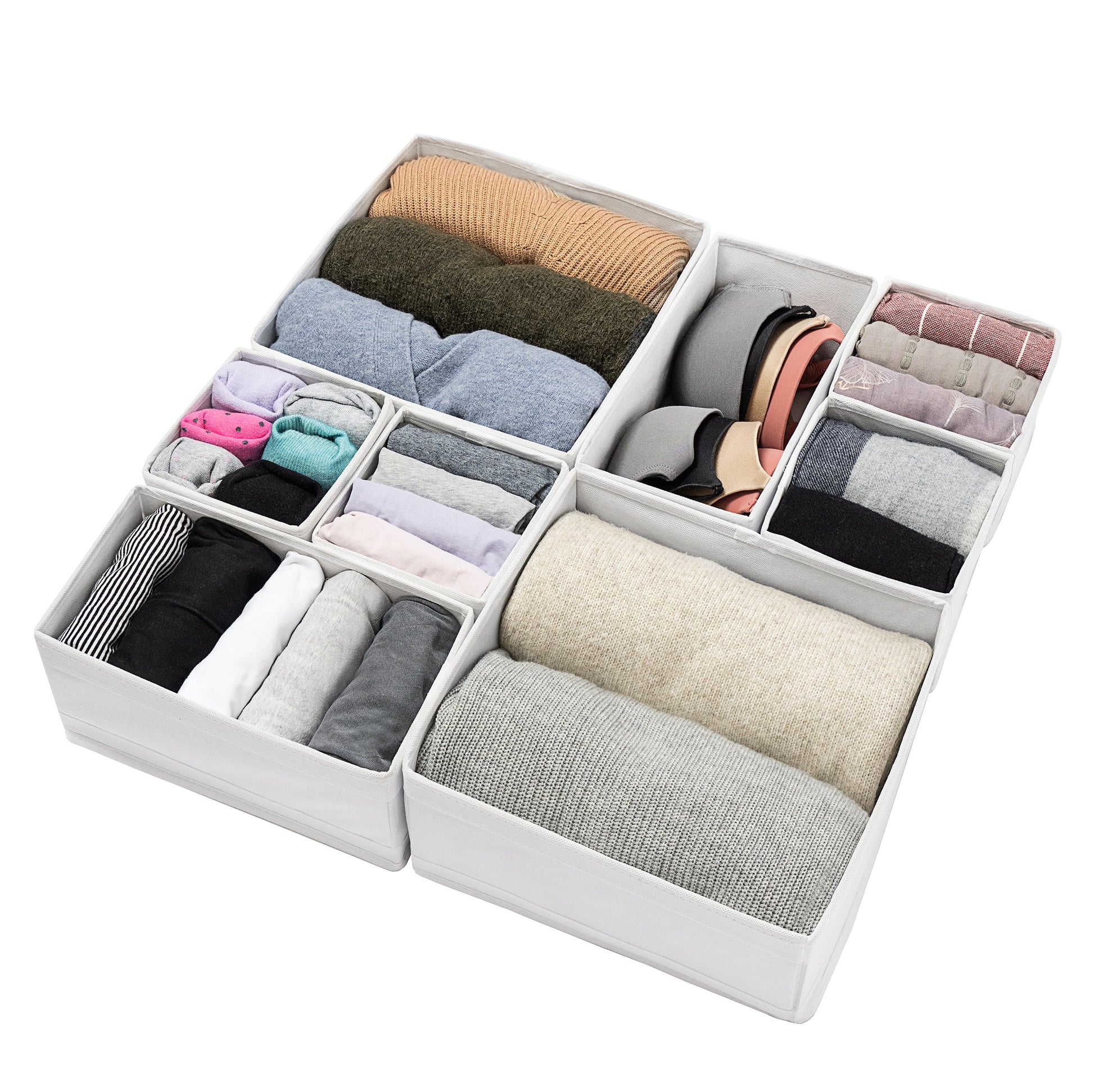  Drawer Organizer Clothes, 8 Pack Underwear Drawer