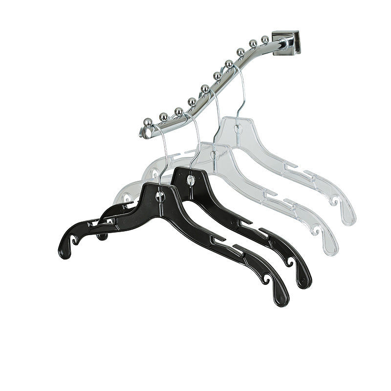 43cm Clear Plastic Coat Hanger (100% transparent) Sold in Bundles of 25/50/100 - Rackshop Australia