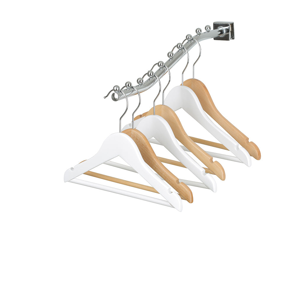 30.5cm Kids Size Wooden Coat Hanger w/ Bar Sold in Bundle of 25/50/100 - Rackshop Australia