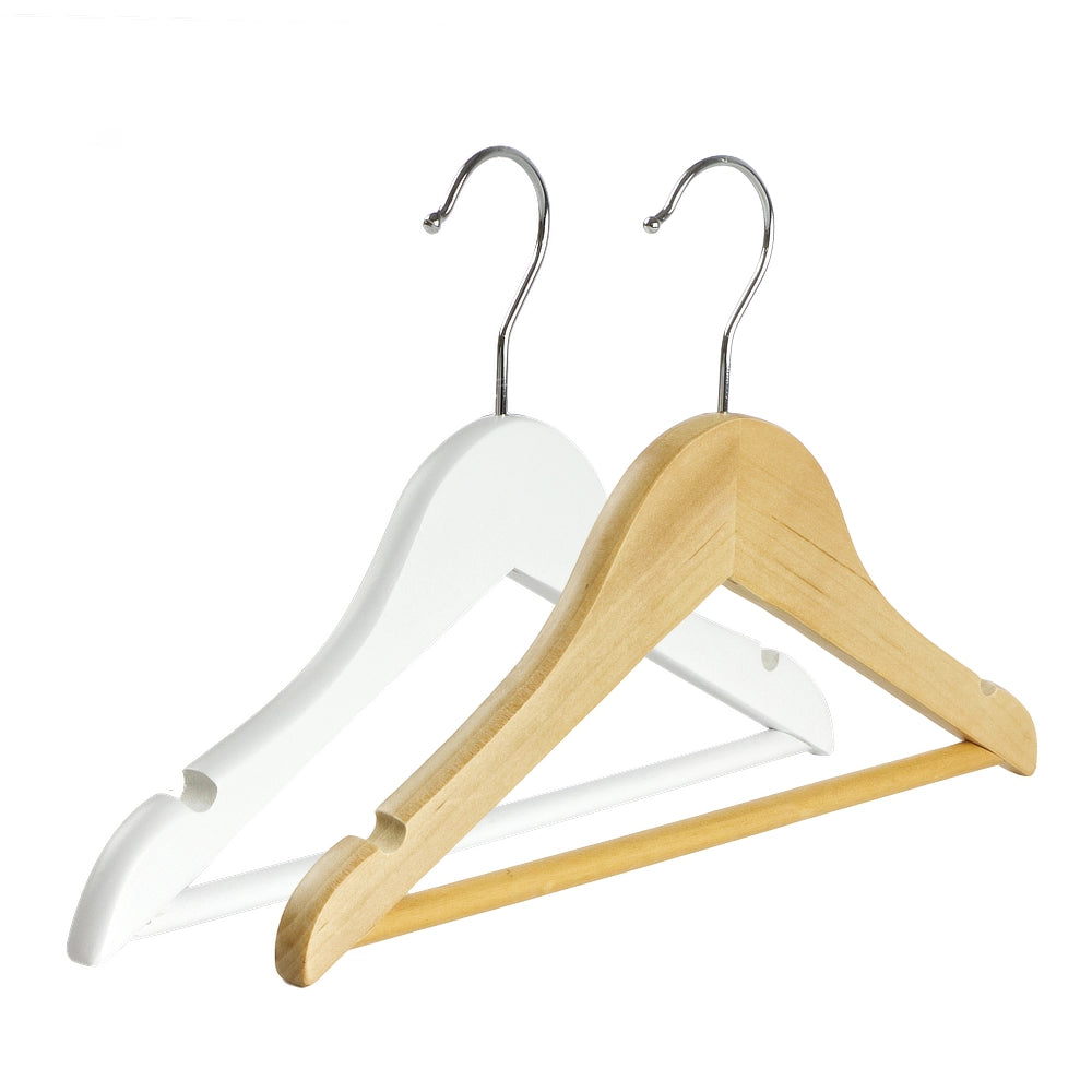 30.5cm Kids Size Wooden Coat Hanger w/ Bar Sold in Bundle of 25/50/100 - Rackshop Australia